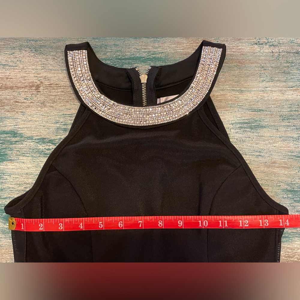 NWT Small Black and Rhinestone Cocktail/Evening-wear Dress - Picture 3 of 12